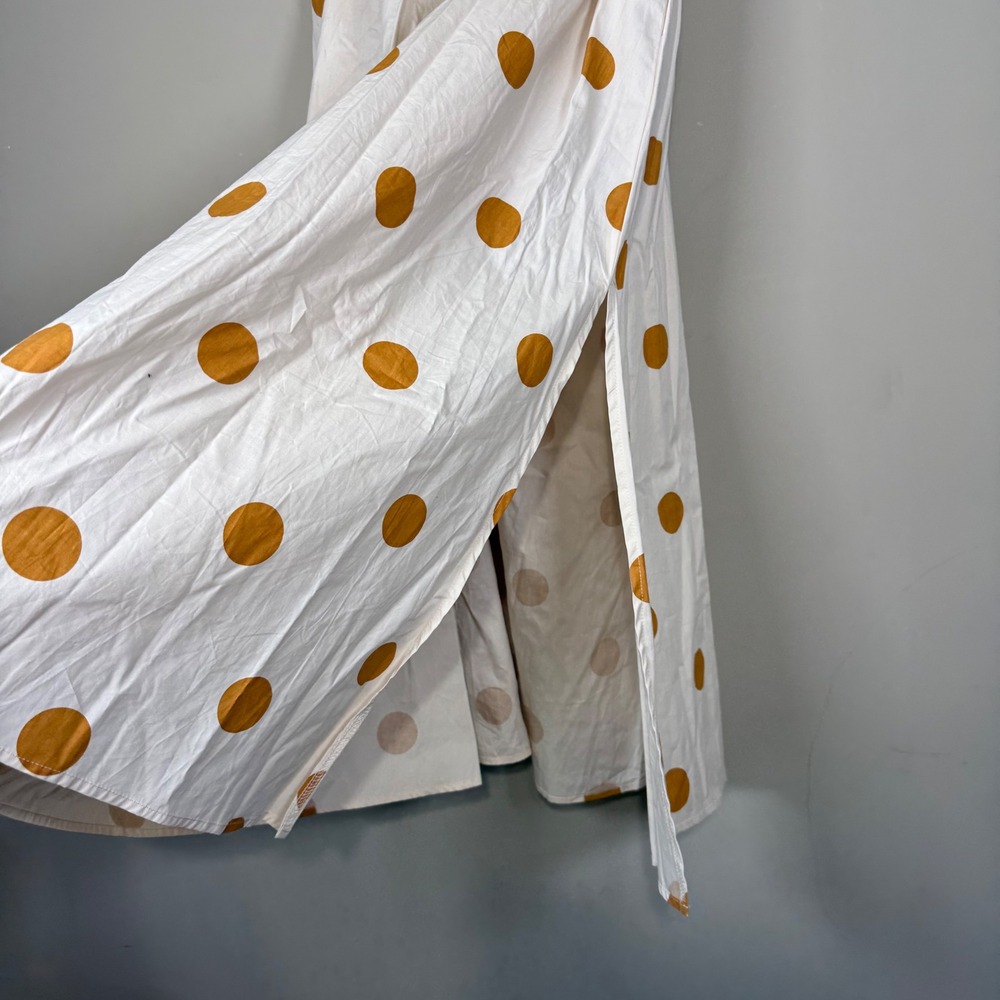 Petal & Pup Phillipa Beige Marigold Polka Dot A-Line Full Skirt Large - Picture 7 of 9